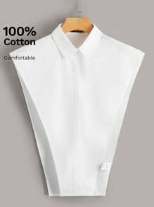 Muchica Blusa con botón delantero bajo asimétrico - Blanco - Ver 4