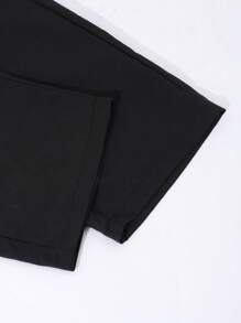 SHEIN Boy & Teenage Boys' Street Style Cargo Pants, Suitable For Cool Boys, Woven Fabric - Black - View 7