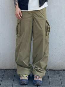 DAZY Solid Color Military Green Cargo Pants For Men, Spring/Summer, Outdoor - Army Green - View 1
