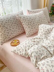 2 pièces Ensemble de taies d'oreiller à motif floral, respirant et lavable en machine, décoration pour la chambre d'étudiant pour garçons et filles (oreiller non inclus)