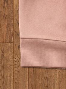 Manfinity Roghcode 男士休闲字母印花拉链连帽衫运动衫，秋冬，男朋友礼物，趣味图案男士运动衫，粉色男士上衣运动衫，印有“RICH SOON” - 藕粉色 - 查看 4