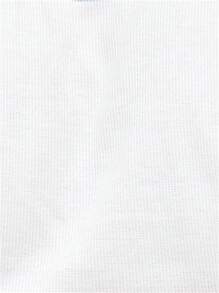 MUSERA 深V弧形下摆罗纹女士吊带背心，街头风，伊比沙岛度假春夏假日必备单品 - 米色 - 查看 7