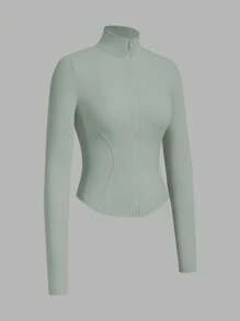 SHEIN EZwear Mint Green Women's Knit Lightweight Cardigan/Jacket For UV Protection In Fall/Winter - Mint Green - View 3