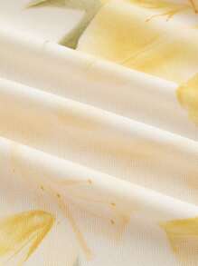 SHEIN MOD 花卉印花鱼尾下摆优雅半身裙