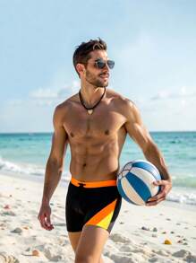 Manfinity VDAYZ Men's Simple Fashion Beach Swimming Trunks, Suitable For Summer Beach Vacation,Hawaiian - Multicolor - View 3