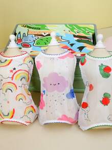 PETSIN 蓝色可爱活泼卡通云朵图案网状设计透气宠物连体衣，春夏 - 藍色 - 查看 6