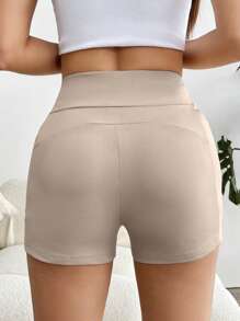 SHEIN EZwear 女士休闲短款透明紧身裤