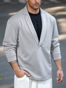 Manfinity Homme Felpa oversize casual da uomo in tinta unita