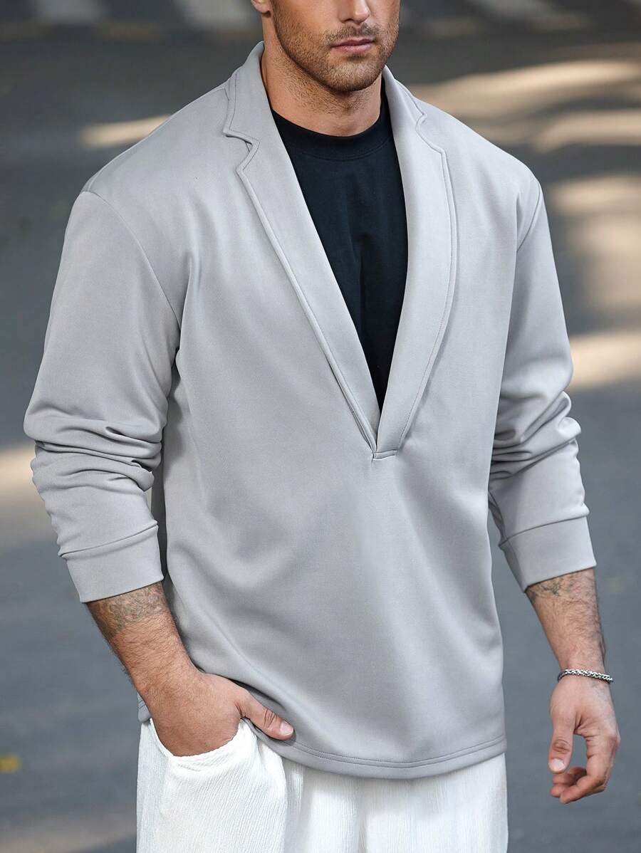 Manfinity Homme Felpa oversize casual da uomo in tinta unita