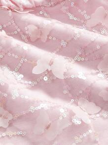 ROMWE Kawaii 女士复古花园仙女刺绣蕾丝 3D 蝴蝶挂脖背心