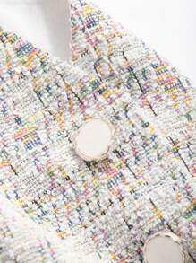 Livesso 女式无袖花卉印花短款上衣，夏季修身休闲背心，露背上衣 - 杏色 - 查看 4