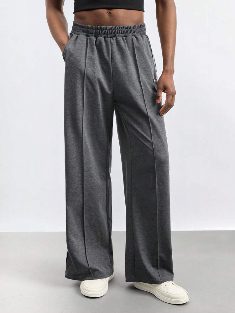 SHEIN Maija Men's Casual Contrast Stripe Straight-Leg Sweatpants