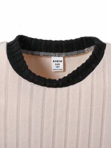 Lunivi Conjunto de 2 piezas de top sin mangas y pantalones acampanados de estilo coreano para niñas de tallas grandes