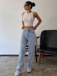 DAZY High Waisted Wide Leg Jeans
