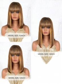 ALL READY WIG 挑染假发 无胶波波头假发 真人发刘海假发 女士真人发蕾丝假发 P4/30 挑染棕色全成品假发 预漂白 预拔 预剪蕾丝融化 4x4 蕾丝闭合 无胶假发 带前发 100% 真人发 9AM HAIR - S4/30 - 查看 10