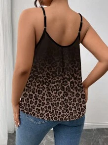 SHEIN Frenchy Plus Size Women Casual Elegant Leopard Print Patchwork Camisole, odpowiednia na lato