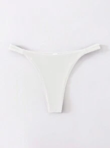 Swim Basics Women's Solid Color Sexy Bikini Bottom For Summer Beach - White - View 6