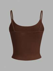 SHEIN EZwear 4 件女式紧身短款休闲吊带背心，适合夏季