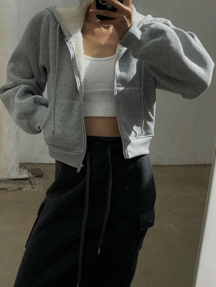 Women's Thermal Lined Slim Fit Sweatshirt Hoodie,Thermal Lined Fall,Winter Zip Up Jacket