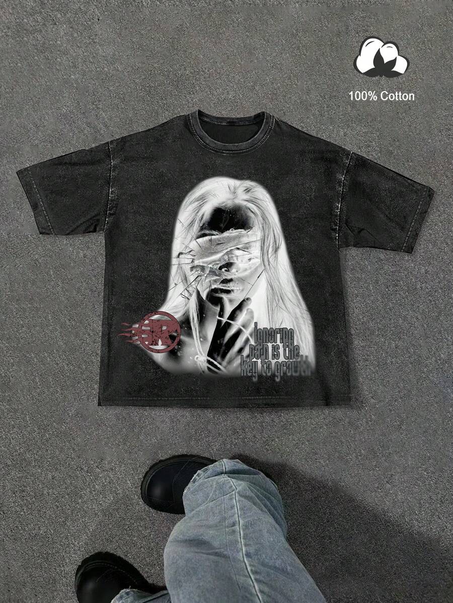 Manfinity EMRG Men Figure & Letter Graphic Tee