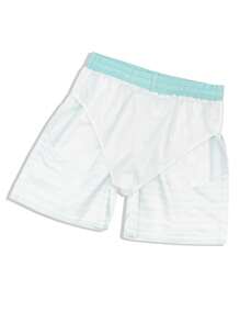 Manfinity Swimmode Pantalones cortos de playa con cordones y bolsillos de color degradado para hombres, informales de vacaciones
