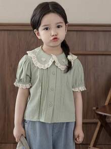 Dazy Kids Young Girl Fall Clothes Girls (Little) Blouse - Green - View 10