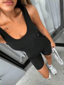 SHEIN Essnce 女式紧身衣 - 黑色 - 查看 3