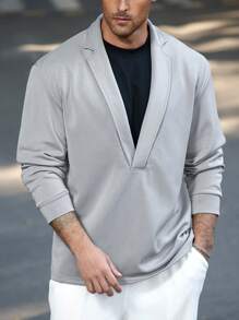 Manfinity Homme Felpa oversize casual da uomo in tinta unita