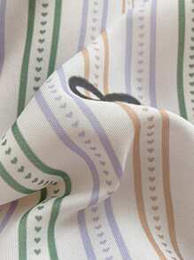 3pcs Minimalist Solid Color & Heart Multicolor Line Print Duvet Cover Set (1 Duvet Cover + 2 Pillowcases, Without Inserts), Soft & Comfortable, Machine Washable