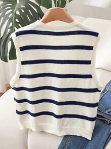 CosyJoli Women Plus Size Knit Striped Tank Top, Casual & Chic Winter Fall Autumn