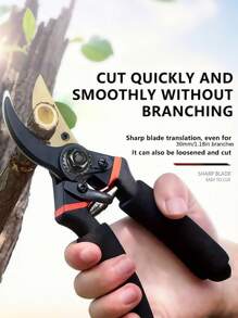 1 件 SK5 钢加厚树枝剪，适用于强力修剪粗树枝、花园和果树修剪 - 黑色 - 查看 1