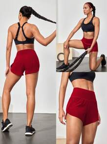 GLOWMODE 4" VitalSwift High-Waisted Running Shorts With Built-In Underwear Drawstring Pocket Workout Daily Gym Summer Quick Dry Moisture Wicking Anti-Odor