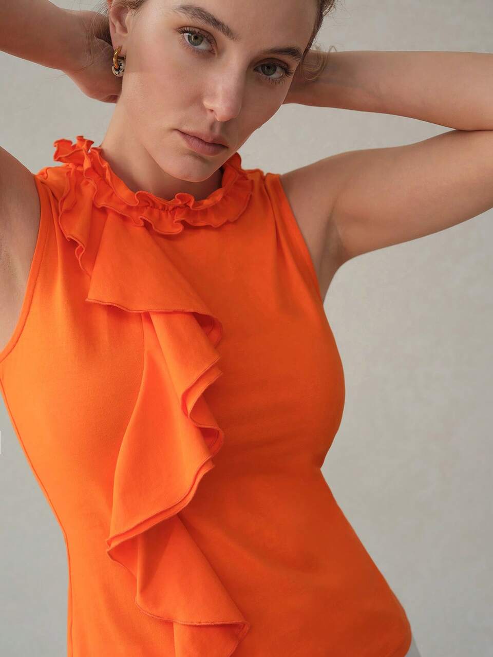 RUFFLE FRILL TANK TOP