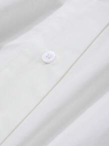 Dazy-Less Loose Solid Color Minimalist Short Sleeve Women Shirt Preppy Tops Business Casual Woman Work Clothes