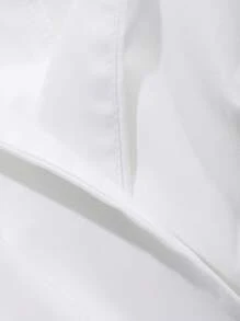 DAZY Solid Color Asymmetrical Collar Long Sleeve Blouse For Women,Fall Clothes - White - View 10