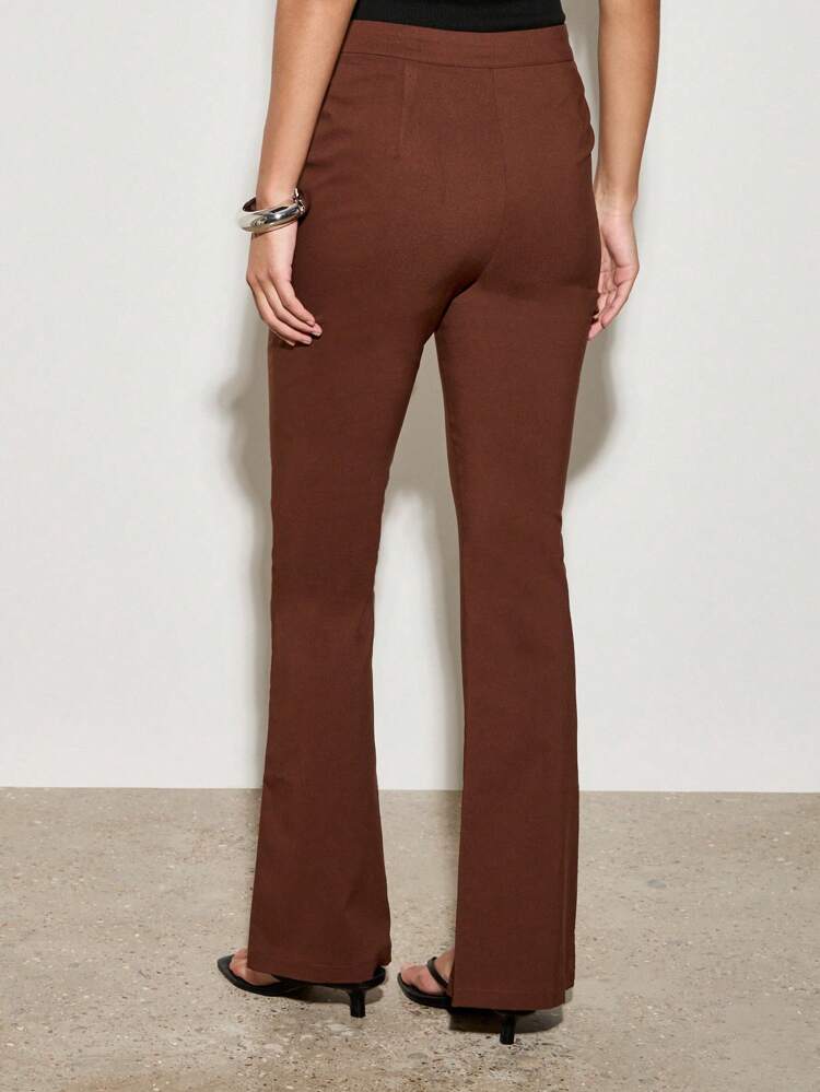 Contemporary Split Hem Flare Pants For Women