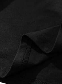 Manfinity Dauomo 2 件套男士 T 恤和短裤套装，熊印花休闲运动套装 - 黑色 - 查看 5