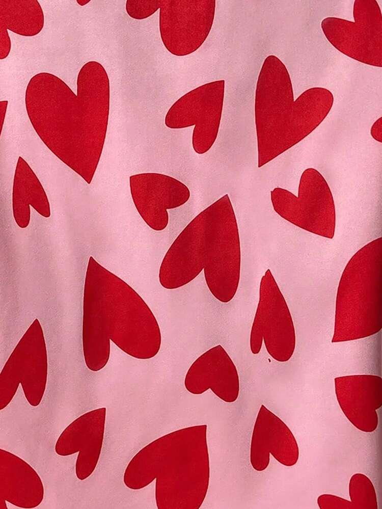 Heart Printed Shirt Fall Cloth For Women
