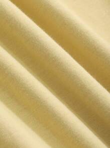 DAZY Camiseta de manga caída de verano de color liso