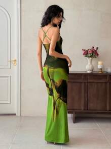 EastFlair 1 件女式超长吊带裙，修身简约优雅，适合夏季