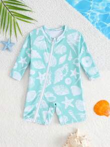 Newborn Swimsuit/Random Print/One-Piece Swimsuit/Boys - Multicolor - View 1