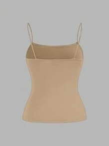 SHEIN EZwear 4 件套女士纯色修身吊带背心套装，侧面有褶皱，适合夏季 - 彩色 - 查看 9