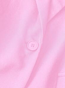 Franclia Fitted Solid Color Office/Casual Women Suit Jacket, Versatile Fall Cloth For Women - Pink - View 3
