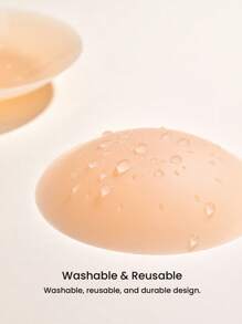 LUVLETTE Plus Reusable Sticky Self-Adhesive Breathable Perforated No-Show Silicone Nipple Covers-With Free Nipple Pasties-Ready-To-Go Travel Essentials Nipple Cover