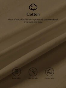 Ontre 2026SS New Solid Color Minimalist Daily Wear, Women's Round Neck Short Sleeve T-Shirt, Khaki Short Sleeve, Casual Loose T-Shirt, Suitable For Valentine's Day, Summer Clothing, Business Casual, Female Vacation Beach Birthday Party, Teacher Outfit, Basic Top Back To School - Brown - View 10