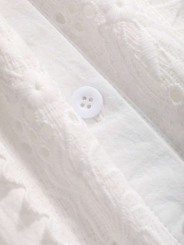 Women's Round Neck Short Sleeve Open Front Urban Casual Blouse