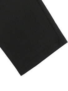 Manfinity Mode Men's Solid Color Front Button Pocket Simple Design Casual Trousers - Black - View 5