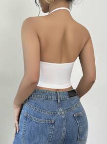 Firerie Top attillato da donna taglie forti con stampa floreale, scollo arricciato e schiena scoperta, elegante e confortevole, adatto allo stile vacanziero