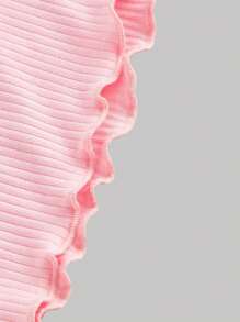 SHEIN MOD 女士粉色领带蝴蝶结装饰 T 恤、春季休闲上衣 T 恤、女士西装、波西米亚风女装 - 粉色 - 查看 4