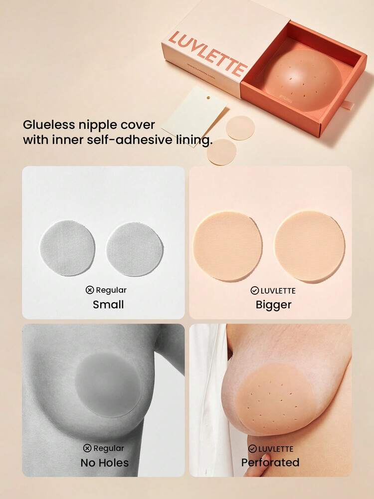 Plus Reusable Self-Adhesive Perforated Nipple Covers